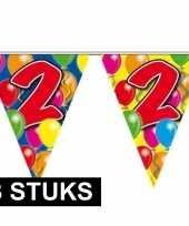 3x gekleurde vlaggenlijnen 2 jaar 10 meter