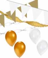 Wit gouden feest versiering pakket huiskamer