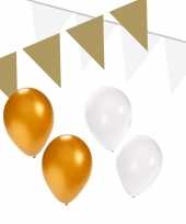 Wit gouden feest versiering pakket small