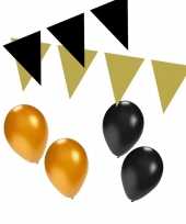 Zwart gouden feest versiering pakket small